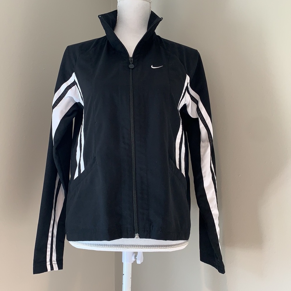 NIKE | Y2K Lightweight Track Warm-up Jacket | Black & White | Small